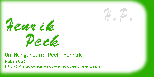 henrik peck business card